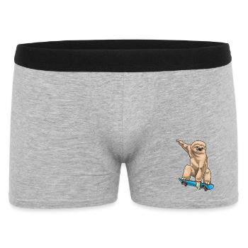 Skateur paresseux Skateboard - Boxer Homme - gris chiné - Devant
