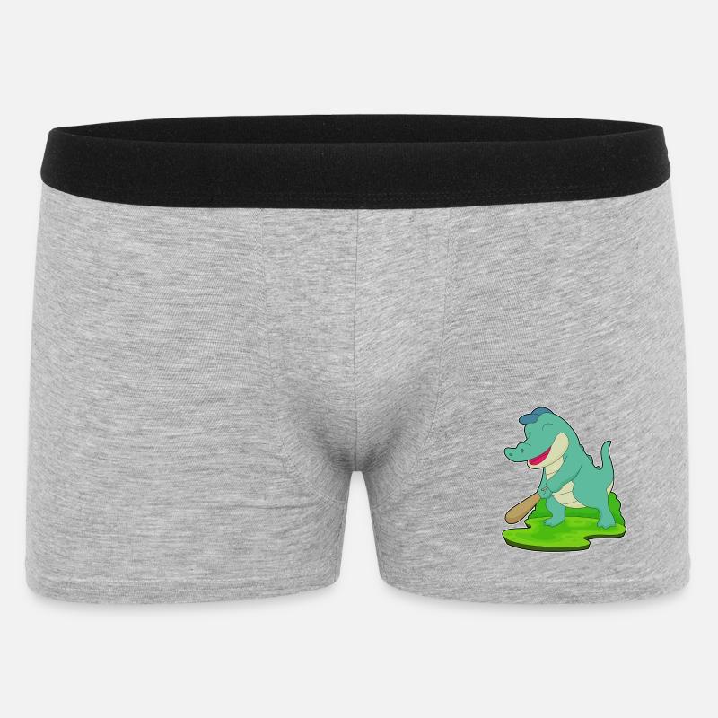 Bâton de baseball Crocodile - Boxer Homme - gris chiné