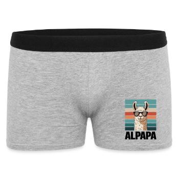Dad Alpaca Dad Funny Llama Father's Day Gift - Men's Boxer Shorts - heather grey - Front