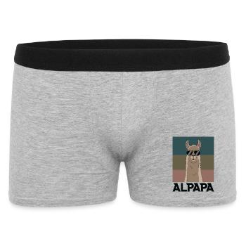 Dad Alpaca Dad Funny Llama Father's Day Gift - Men's Boxer Shorts - heather grey - Front