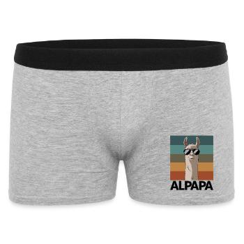 Dad Alpaca Dad Funny Llama Father's Day Gift - Men's Boxer Shorts - heather grey - Front