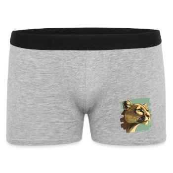 Lion from mountain Retro - Men's Boxer Shorts - heather grey - Front