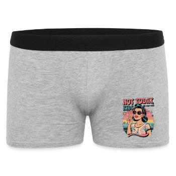 Not Today Chemise Enfant | Conception de maman rétro drôle - Boxer Homme - gris chiné - Devant