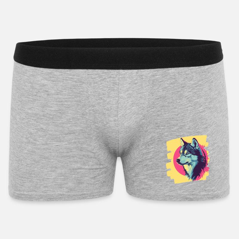 Husky - Männer Boxer Shorts - Grau meliert