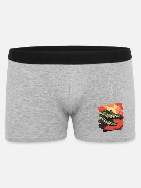 Crocodile - Boxer Homme - gris chiné