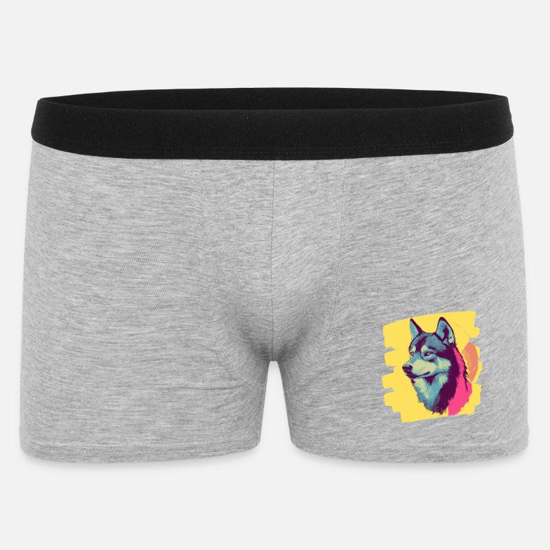 Husky - Männer Boxer Shorts - Grau meliert