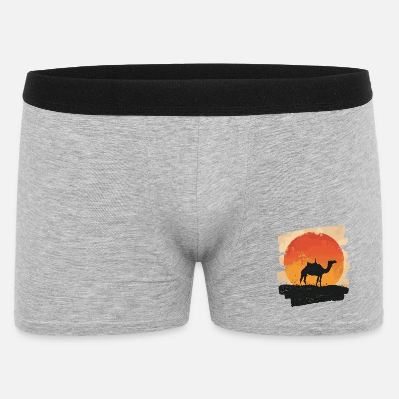 Kamel - Männer Boxer Shorts - Grau meliert