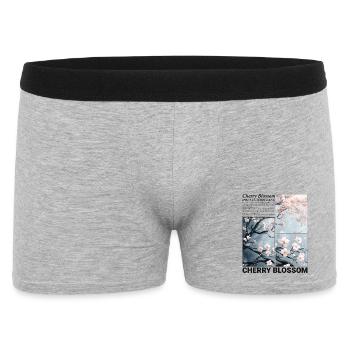 Kirschblüte Sakura Blume Frühling Natur Geschenk - Männer Boxer Shorts - Grau meliert - Vorne