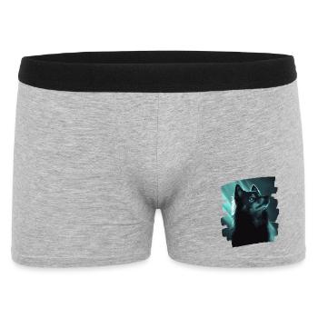 Finnischer Lapphund - Männer Boxer Shorts - Grau meliert - Vorne
