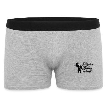 Mein Saxophon ist meine Leidenschaft - Männer Boxer Shorts - Grau meliert - Vorne