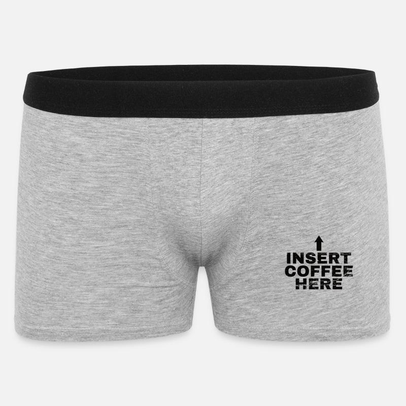 Insert Coffee Here Coffee Drinker Joke - Men's Boxer Shorts - heather grey