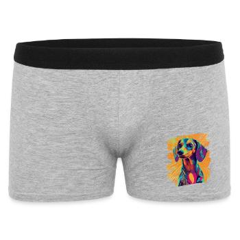 Teckel Dackel - Boxer Homme - gris chiné - Devant