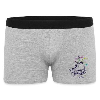 Wanderschuhe mit Blumen,Spazierengehen in Natur - Männer Boxer Shorts - Grau meliert - Vorne