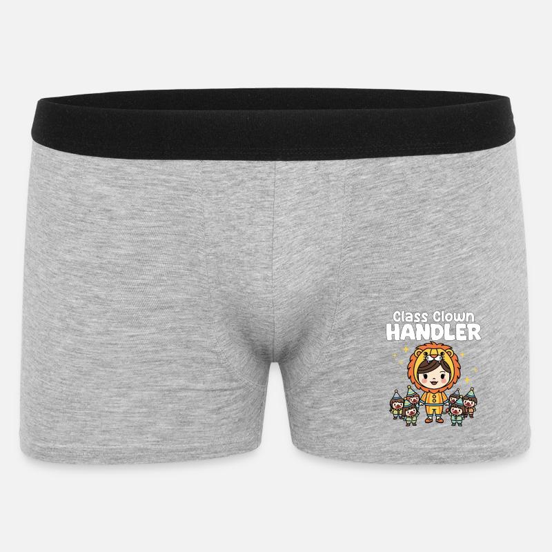 KLASSE CLOWN HANDLER - LEHRER GESCHENK - Männer Boxer Shorts - Grau meliert