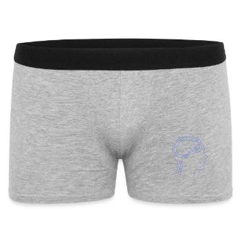 Silhouette minimaliste de cerveau de pingouin - Boxer Homme - gris chiné - Devant