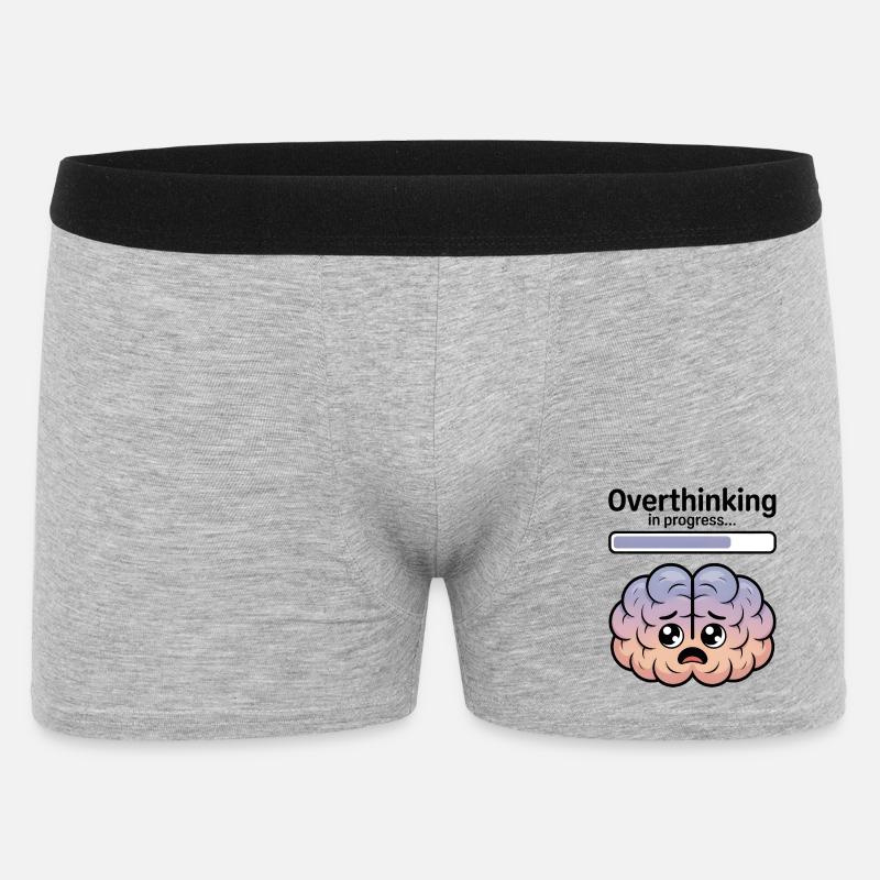 Overthinking in progress - Men's Boxer Shorts - heather grey