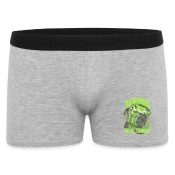 Ernsthaft über Blauzungenskinke Reptilienhalter - Männer Boxer Shorts - Grau meliert - Vorne