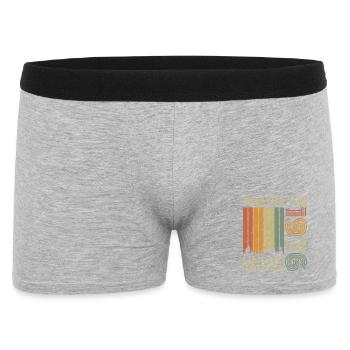 1976 Vintage Rétro Cadeau D’anniversaire - Boxer Homme - gris chiné - Devant