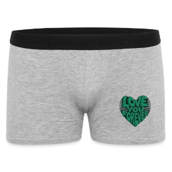 Motif cœur « Je t'aime pour toujours » - Boxer Homme - gris chiné - Devant