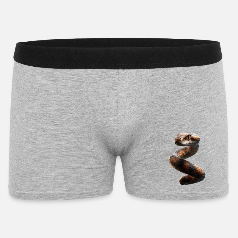 snake, python, cobra, rattlesnake, snakes - Men's Boxer Shorts - heather grey