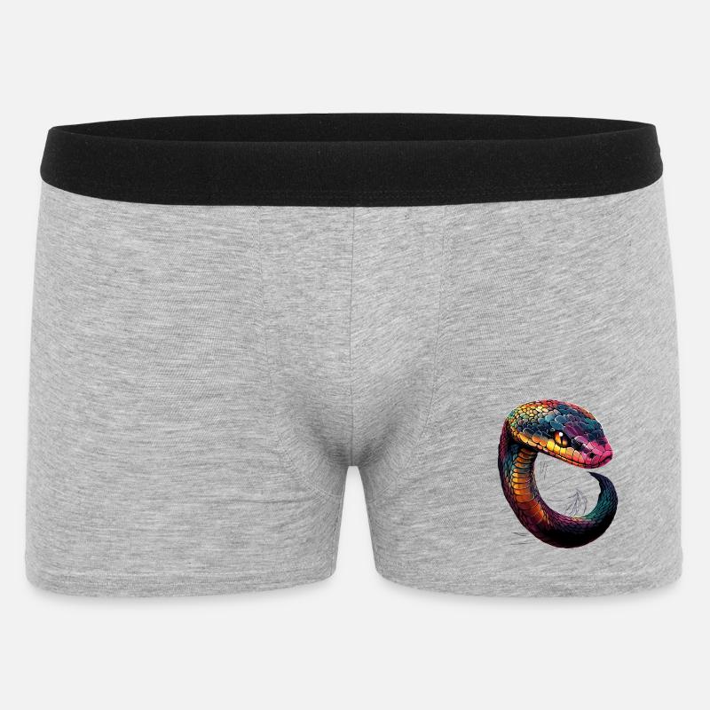 snake, python, cobra, rattlesnake, snakes - Men's Boxer Shorts - heather grey