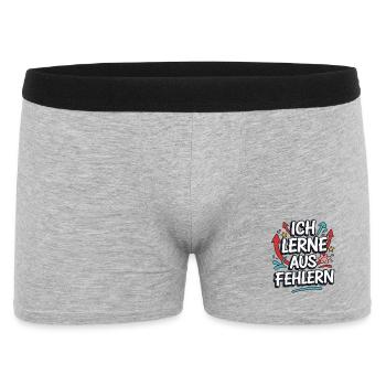 I learn from mistakes motivational statement for - Men's Boxer Shorts - heather grey - Front