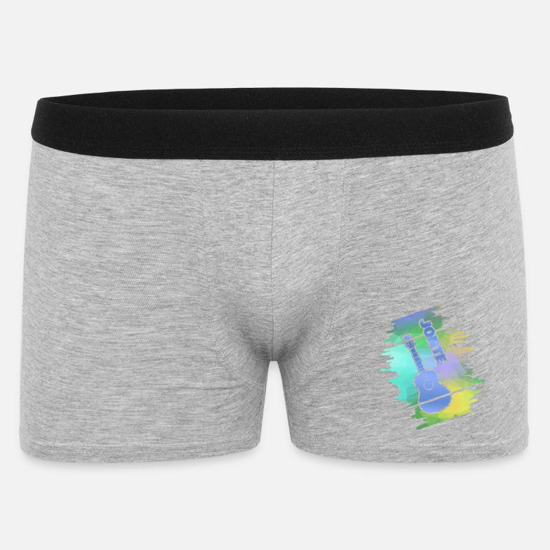 Guitar Jonte - Männer Boxer Shorts - Grau meliert