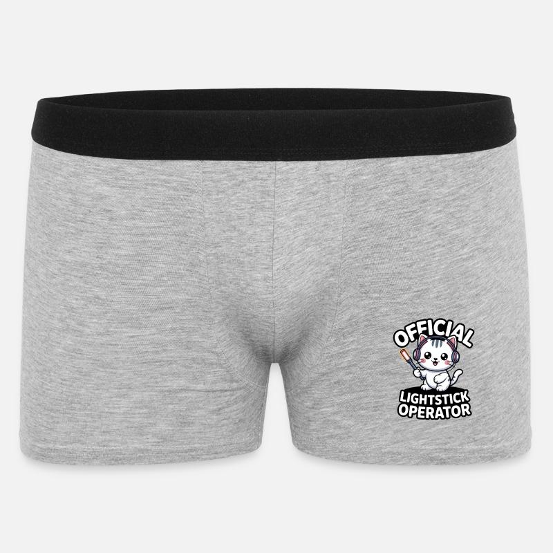 K-Pop Fan Lightstick Korea - Männer Boxer Shorts - Grau meliert