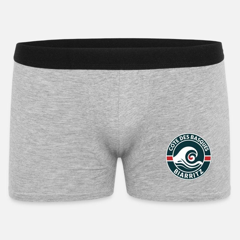 Surf in Biarritz Côtes des Basques - Boxer Homme - gris chiné