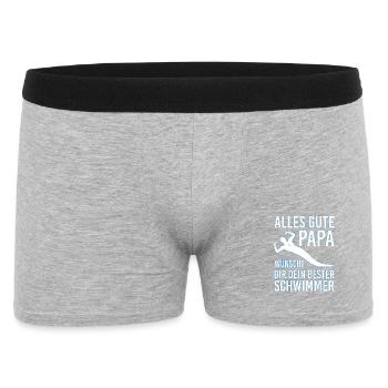 Tout le meilleur papa vous souhaite votre meilleur nageur - Boxer Homme - gris chiné - Devant