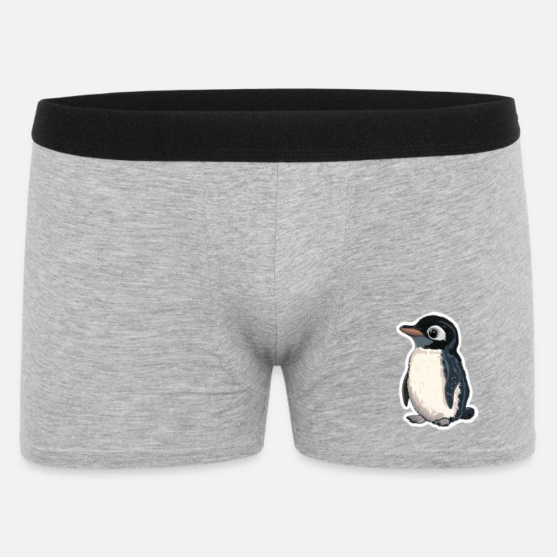 Pinguin - Männer Boxer Shorts - Grau meliert