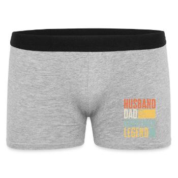Husband Dad Handyman Legend Retro Craftsman - Men's Boxer Shorts - heather grey - Front