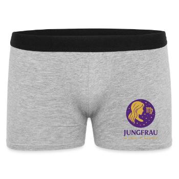 Sternzeichen Jungfrau - Männer Boxer Shorts - Grau meliert - Vorne