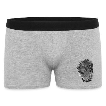 Löwe - Männer Boxer Shorts - Grau meliert - Vorne