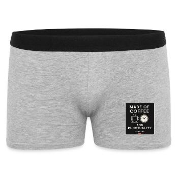 Fait de café et de ponctualité – Chemise Allemagne - Boxer Homme - gris chiné - Devant