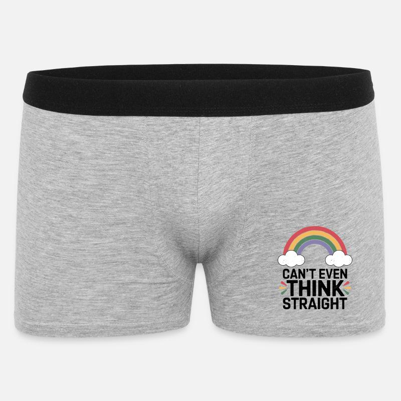Regenbogen Wolken Jubel - Männer Boxer Shorts - Grau meliert
