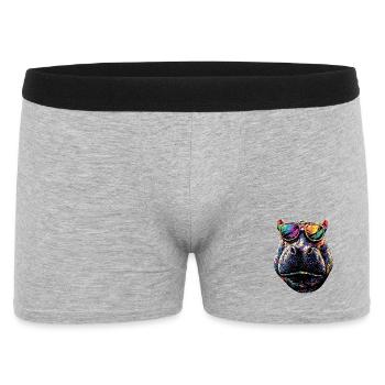 Nilpferd Flusspferd Mama Hippopotamus Cooles Hippo - Boxer Homme - gris chiné - Devant