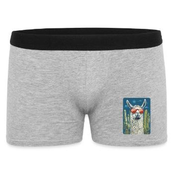 lama - Boxer Homme - gris chiné - Devant
