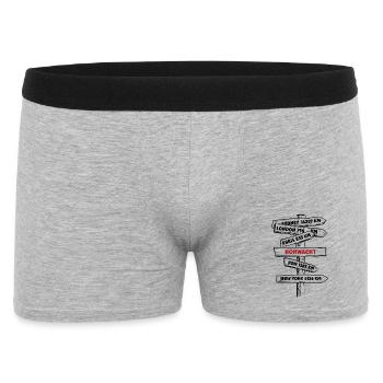 Hohwacht Ostsee Ostseebad Ferien Strand Meer Küste - Männer Boxer Shorts - Grau meliert - Vorne