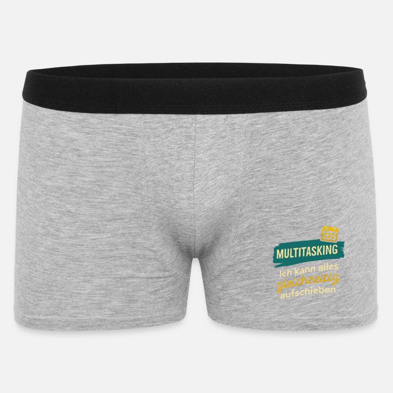 Multitasking – Postpone everything at once - Men's Boxer Shorts - heather grey