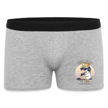 Il me tend la manette que le roi veut jouer - Boxer Homme - gris chiné - Devant