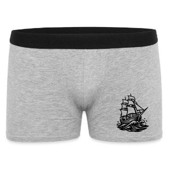 Sailing ship - Men's Boxer Shorts - heather grey - Front