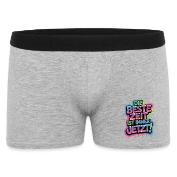 Le meilleur moment est toujours en direct maintenant Carpe Diem - Boxer Homme - gris chiné - Devant
