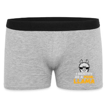 I Identify As A Probllama Cool Lama Problem Spruch - Men's Boxer Shorts - heather grey - Front