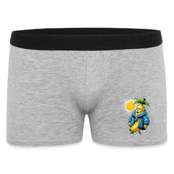 Banane en veste d’hiver au soleil brûlant - Boxer Homme - gris chiné - Devant