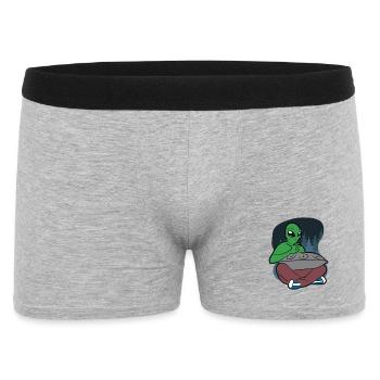 Alien Handpan Design – Cosmic Vibes & Sound - Men's Boxer Shorts - heather grey - Front
