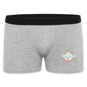 Rostock Vintage Sailing Ship Germany Souvenir - Men's Boxer Shorts - heather grey - Front