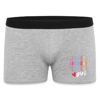 Fille d’anniversaire Fille d’anniversaire Cadeau Coeur - Boxer Homme - gris chiné - Devant