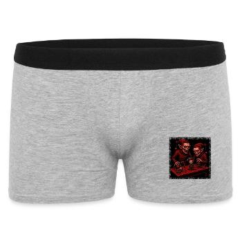 Creepy Christmas Zombie Elf Skeleton Horror - Men's Boxer Shorts - heather grey - Front