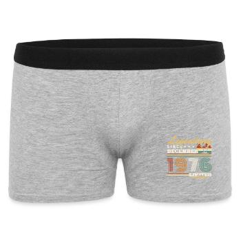 Dezember 1976 Vintage Geburtstagsgeschenk - Männer Boxer Shorts - Grau meliert - Vorne